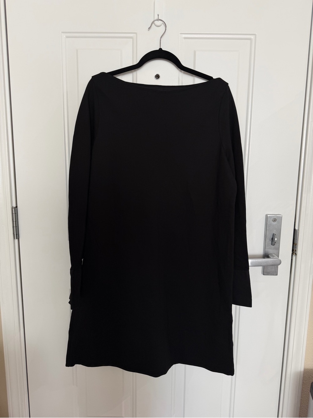 COS Black Long-Sleeve Boatneck Dress